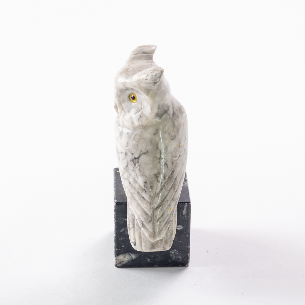 Alabaster owl bookend
