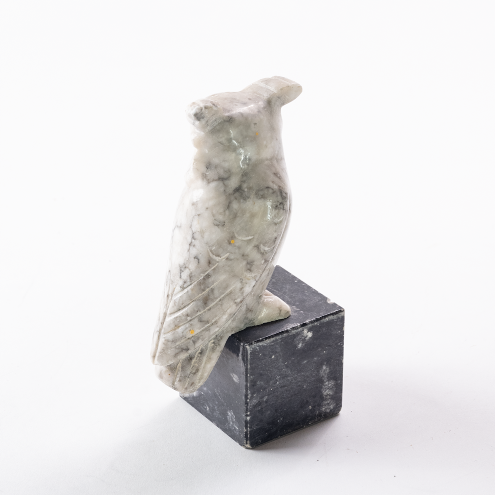 Alabaster owl bookend