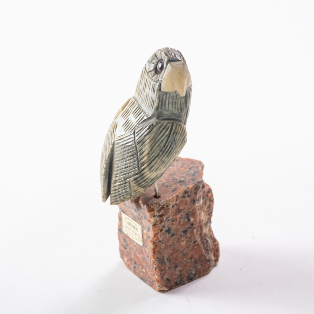 Carved parrot bird figure