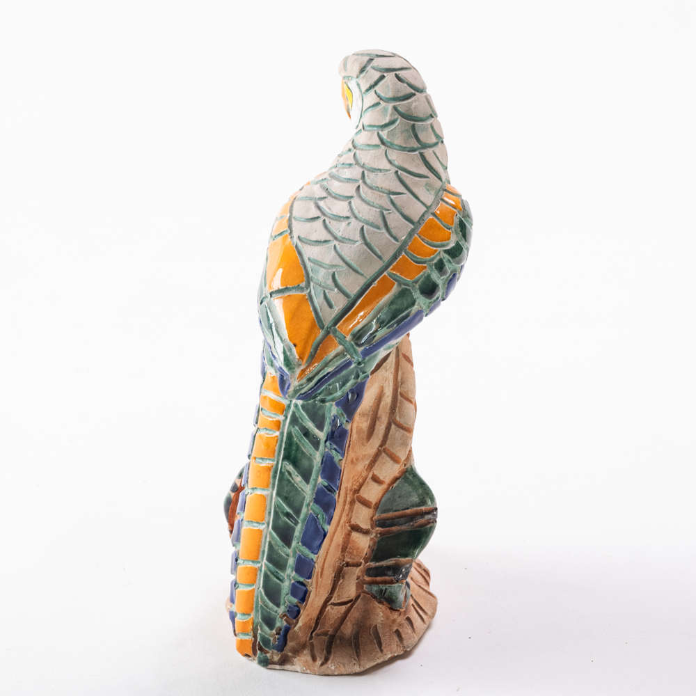 Clay Parrot Figure