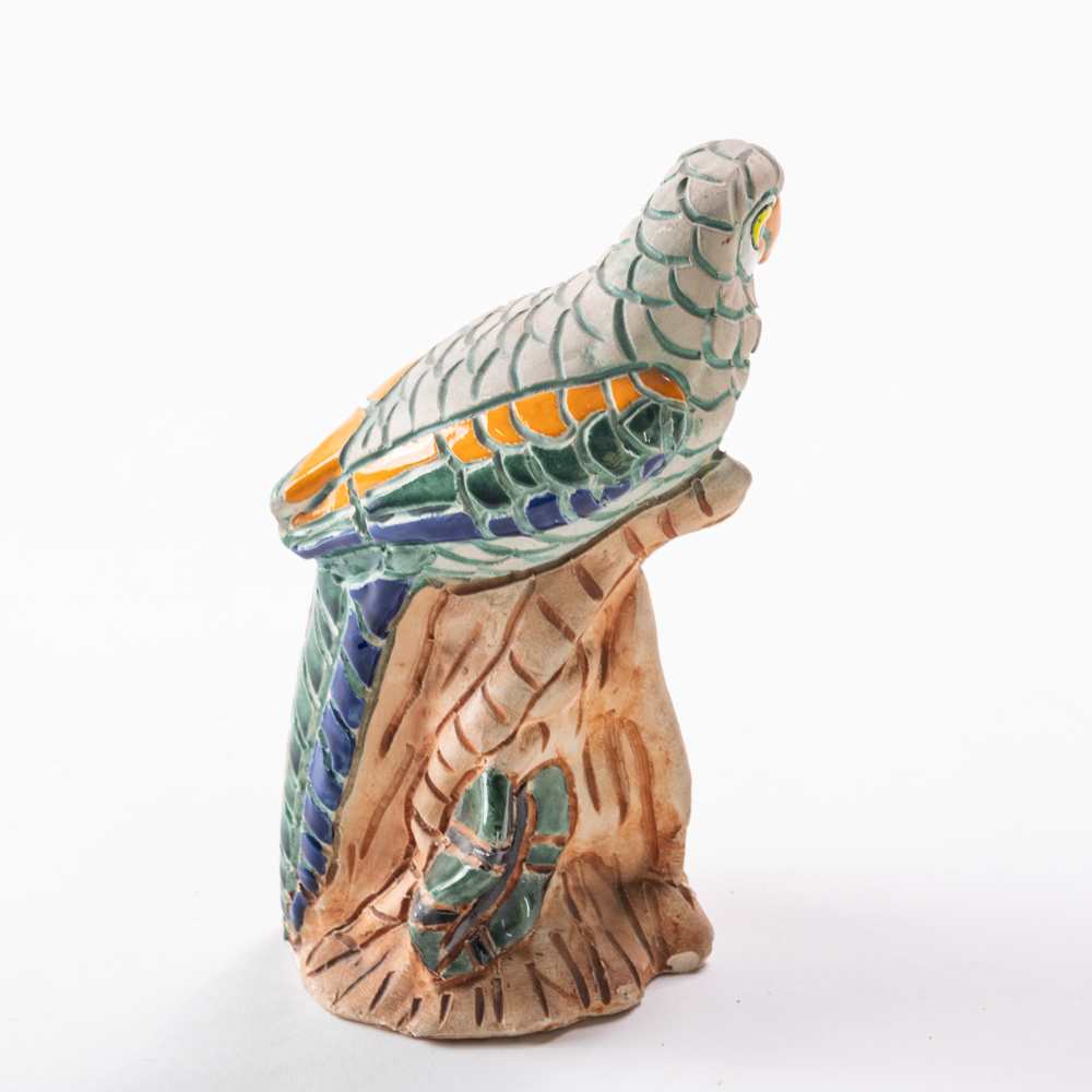 Clay Parrot Figure
