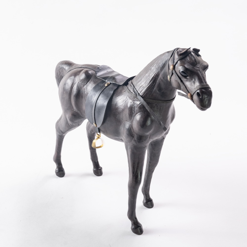 Leather horse figure