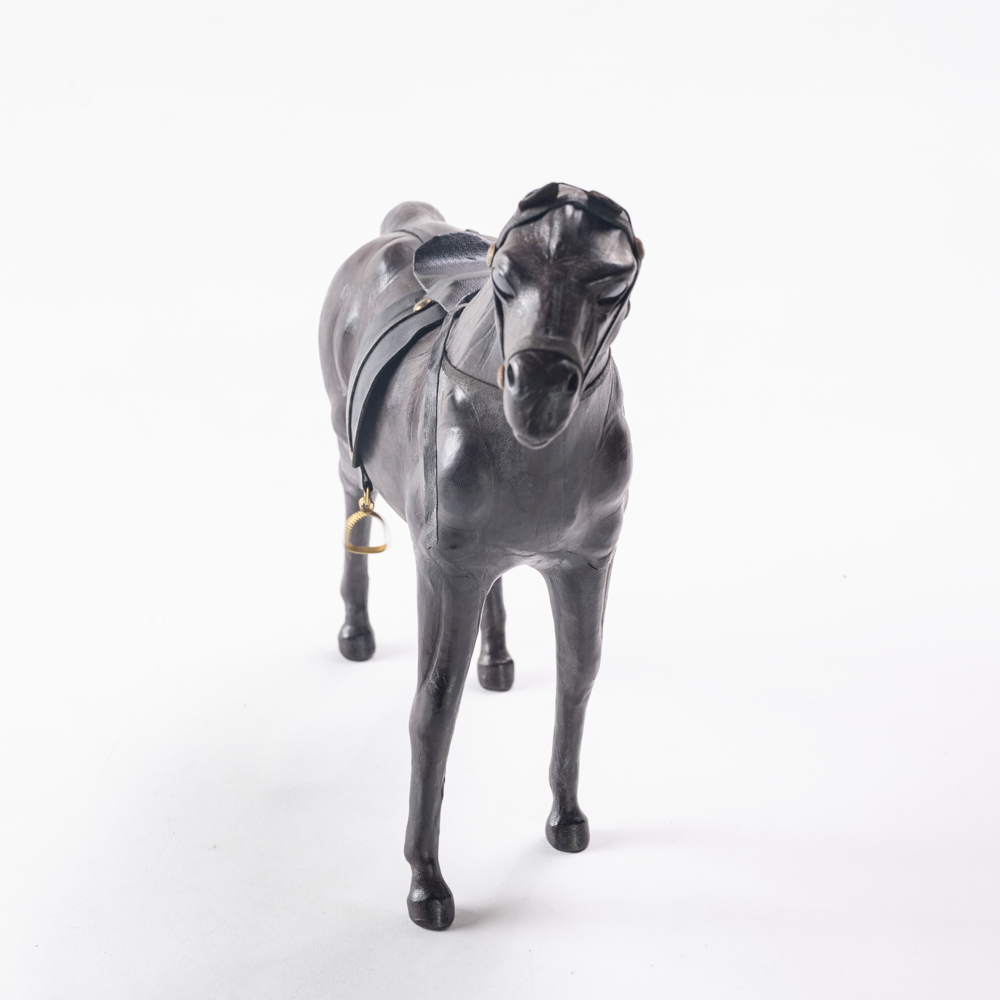 Leather horse figure