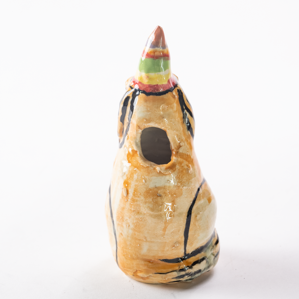 Party hat dog flower vase