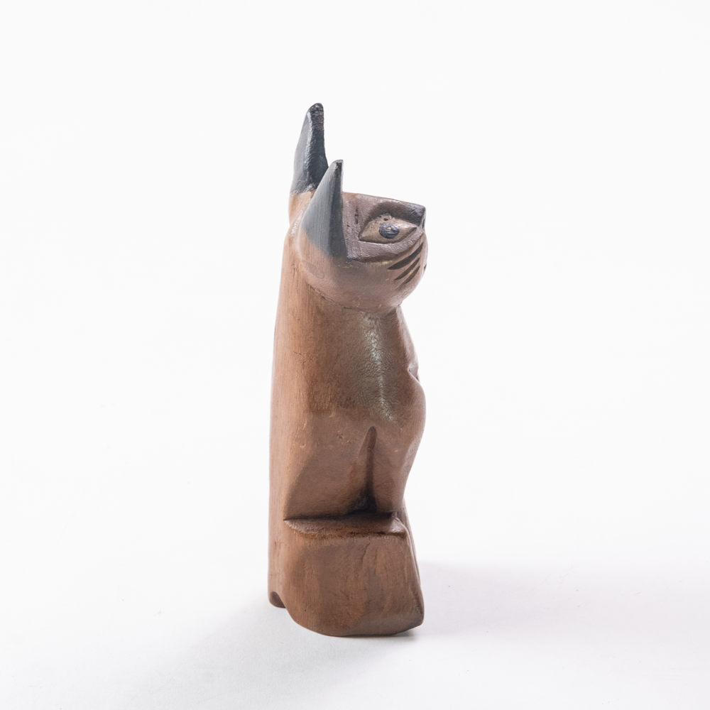 Wood Carved Cat