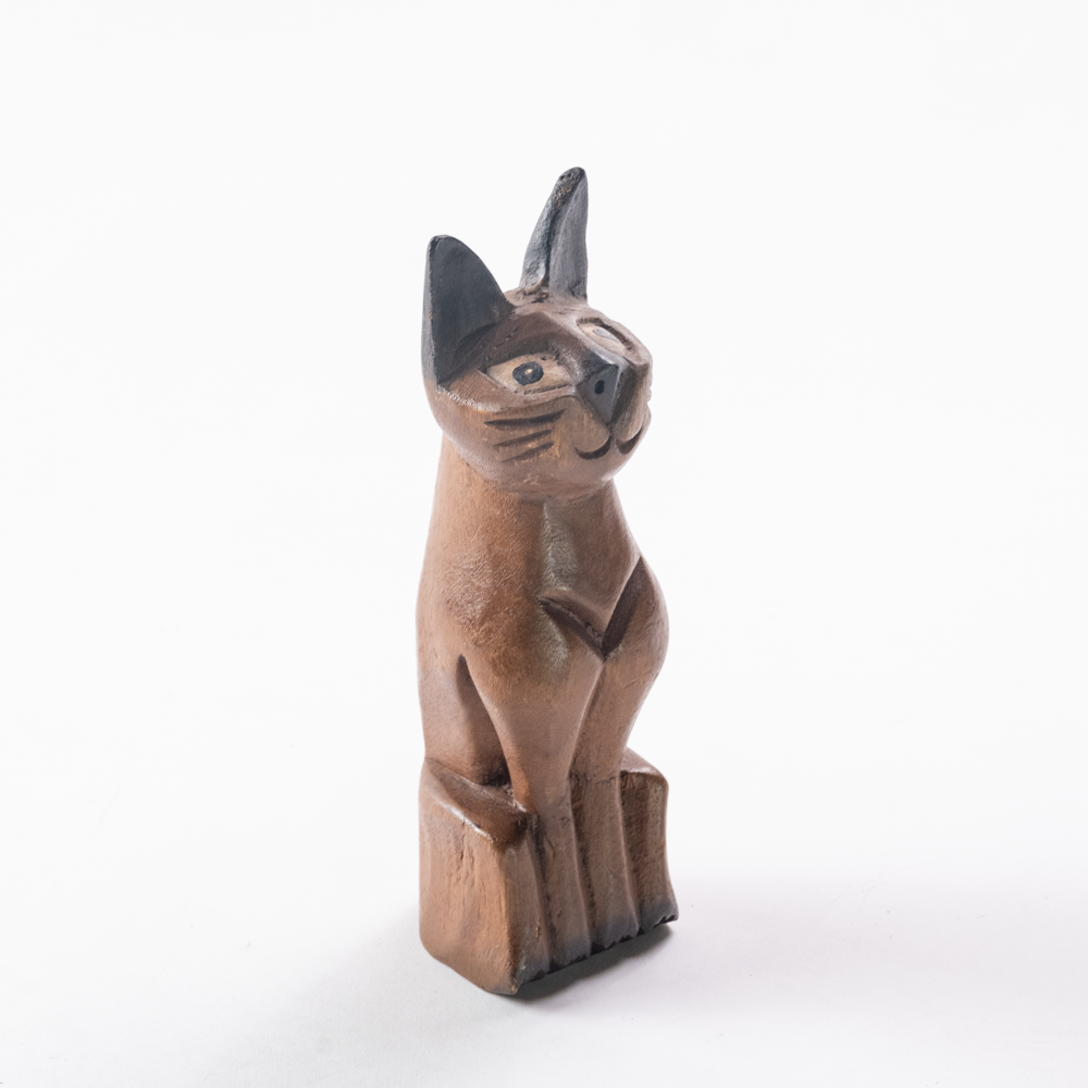 Wood Carved Cat